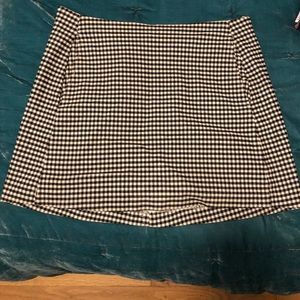 urban outfitters black and white gingham skirt